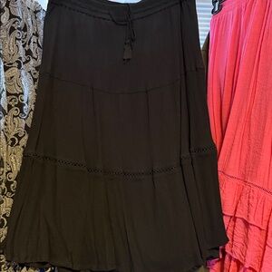 Laura Scott Black A-Line Skirt